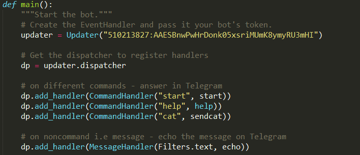 From telegram ext import updater commandhandler